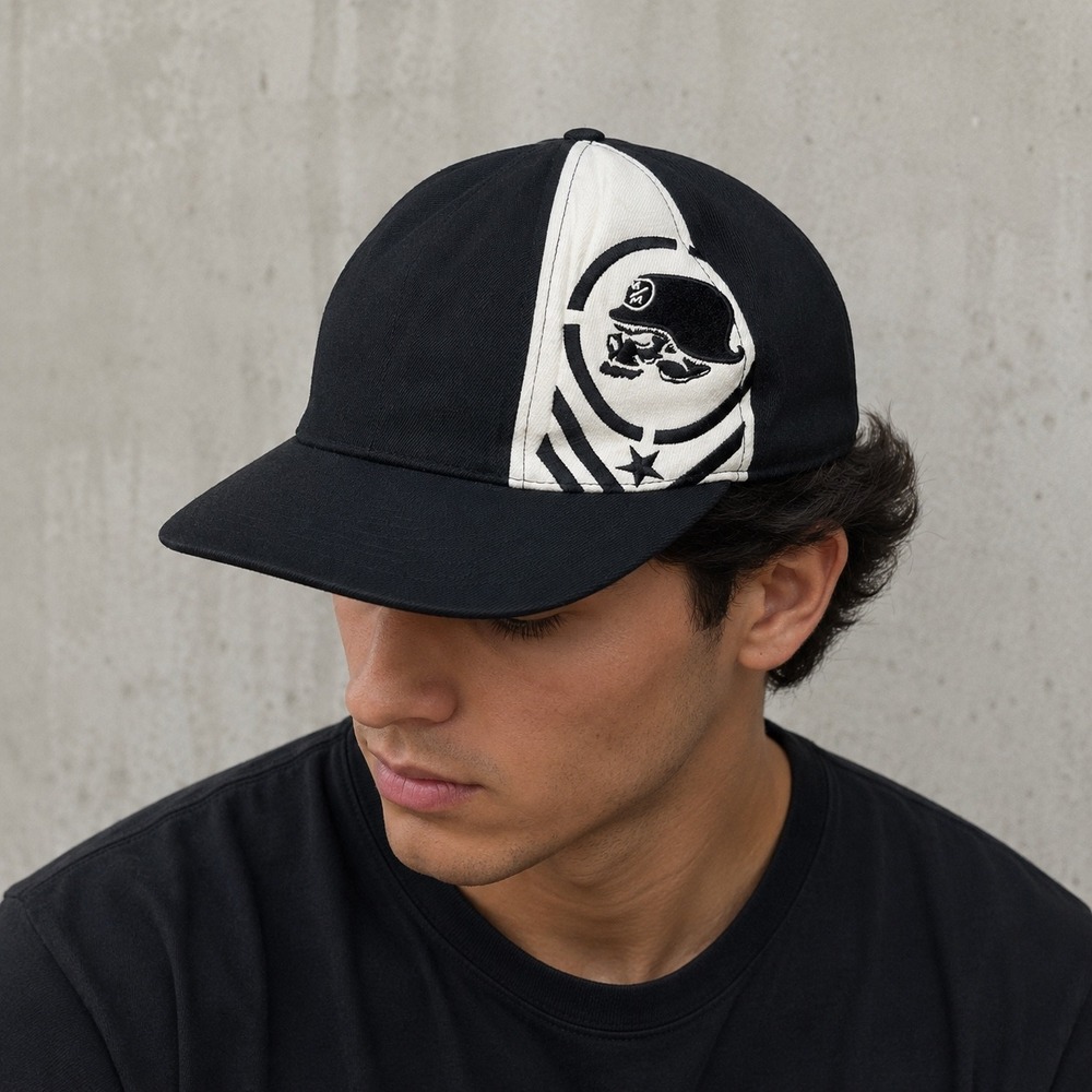 Metal Mulisha 210 Fitted Flexfit Hat Men 6 7/8 - 7 1/4 Black Skull Star Cap Y2K